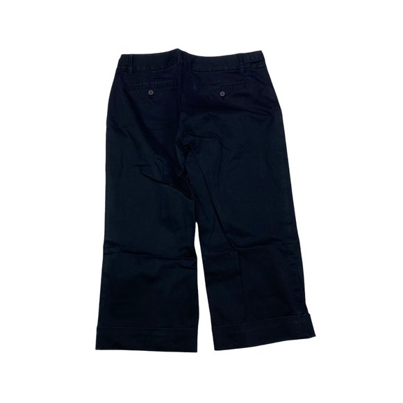 Banana Republic Pants Contoured Fit Crop Womens Size 6 Stretch Black Mid Rise - Picture 2 of 9